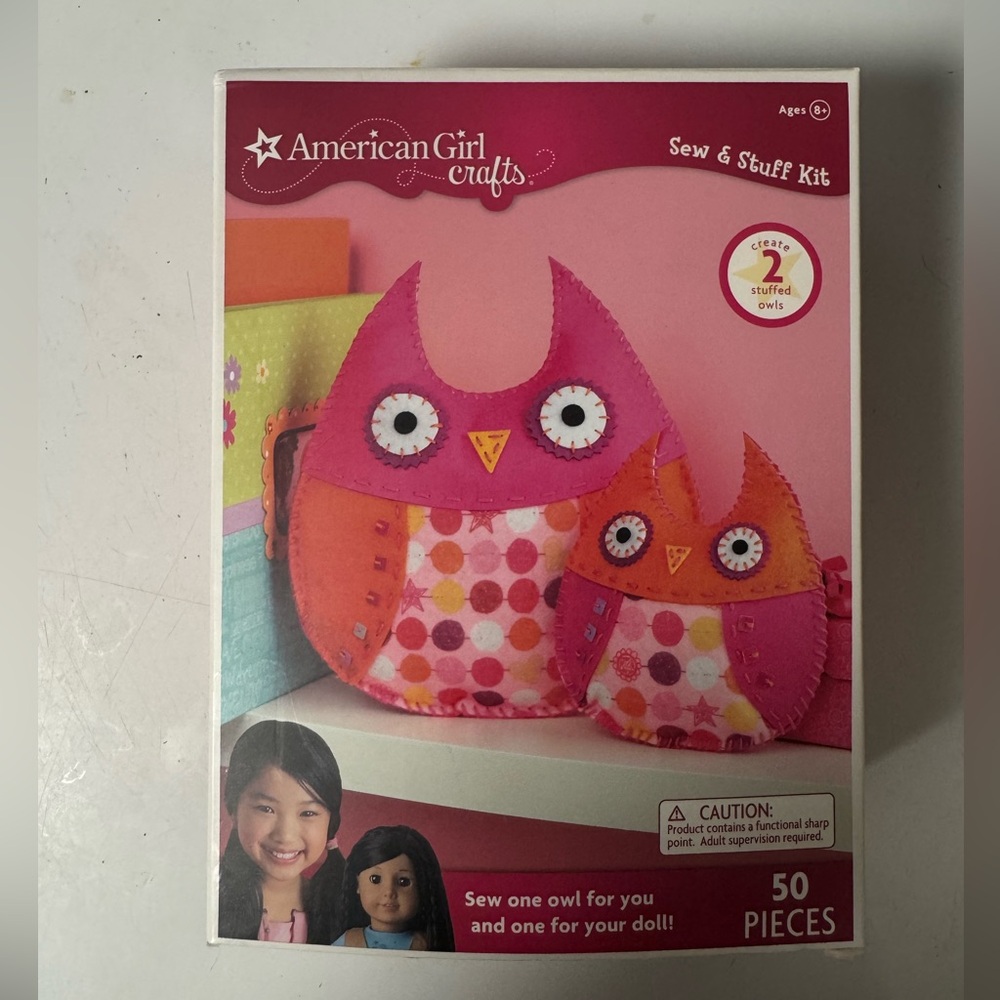 American Girl Sew & Stuff Kit - Pink and Orange Owls